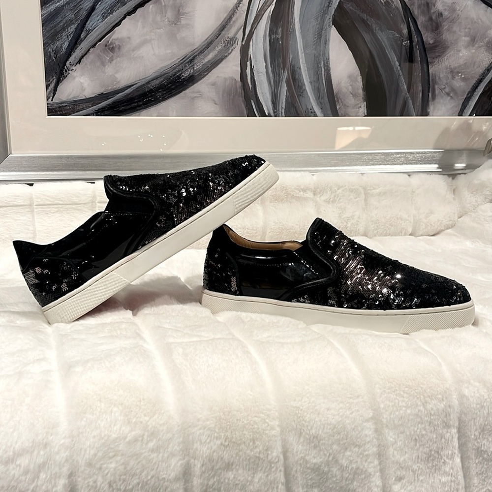 Christian Louboutin Masteralta Flat Changeable sequin sneakers